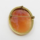 NYJEWEL Vintage 800 Silver Gold Plated Cameo Pin Brooch Pendant 39 x 30mm — photo 2