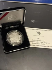 2011 P United States Army Commemorative Coin Program 90% Silver Proof Dollar OGP