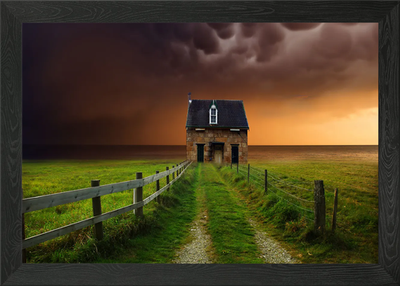 #ad #ad The Little Brick House Framed Wall Art Poster Canvas Print Picture GBP 34.95