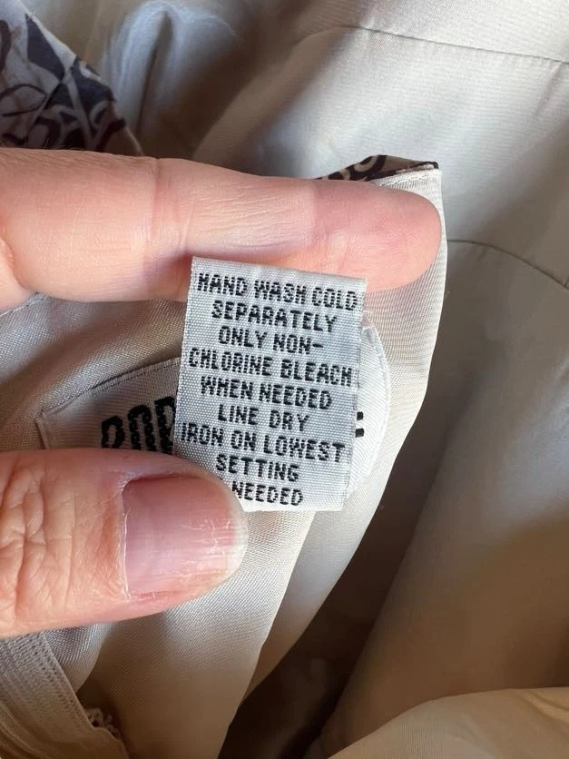 Robbie Bee Women's Fairy Romance Halter Dress 100% Silk Brown Floral Size 24W - Image 3 of 4