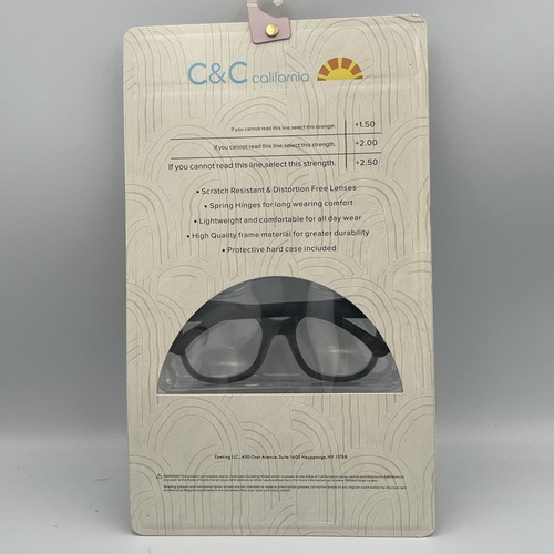 C&C CALIFORNIA WOMEN'S +2.50 PREMIUM READING GLASSES 3-PACK READERS + HARD CASE - Picture 3 of 4