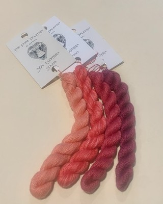 Reds/Corals Pure Palette 100% Soy Silk 1 skein; Various Colors YOU CHOOSE