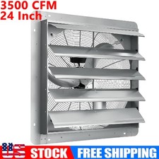 Shutter Exhaust Fan Shop Exhaust Fan 24'' Wall Mounted Aluminum 3500 CFM