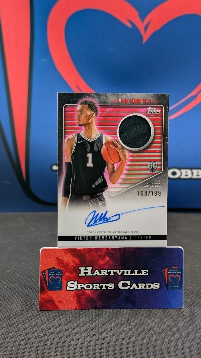 2023-24 Topps Midnight - VICTOR WEMBANYAMA Rookie Jersey Auto Twilight /199