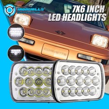 Pair 7X6" LED Headlights Hi-Low Projector Beam For Chevrolet Corvette 1984-1996