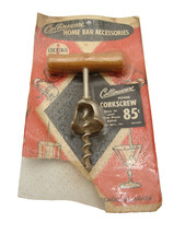 Cavatappi elettrico vintage Collinsware con manico in legno apribottiglie vino NOS