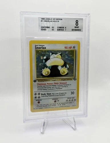 Snorlax 11/64 1st Edition Jungle Holo Graded Beckett BGS 8 NM-MT