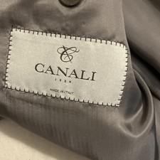Canali Gray Check Sports Coat Blazer 40R Wool Cashmere Cupro Lined