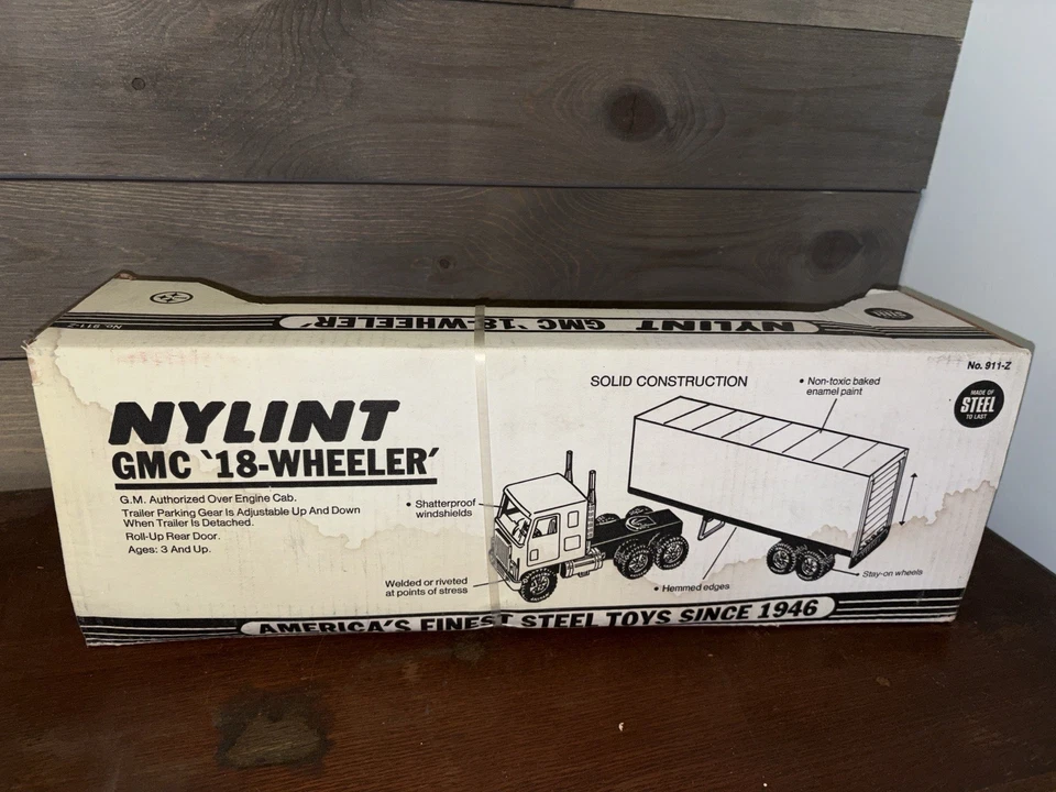 Remolque tractor semirremolque NYLINT STEEL PERMATEX GMC 18 RUEDAS CON CAJA FS Foto 4 de 4