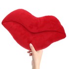 Red Mouth Shaped Throw Pillow Plush Cushion for Home Sofa Chair