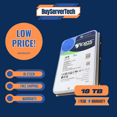 Seagate 3.5'' Exos X18 18TB SATA III 6Gbps Enterprise HDD ST18000NM000J