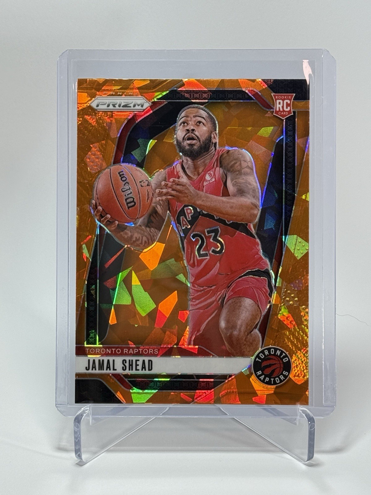 2024-25 Panini Prizm Raptors Jamal Shead #241 Orange Ice Prizm (RC)