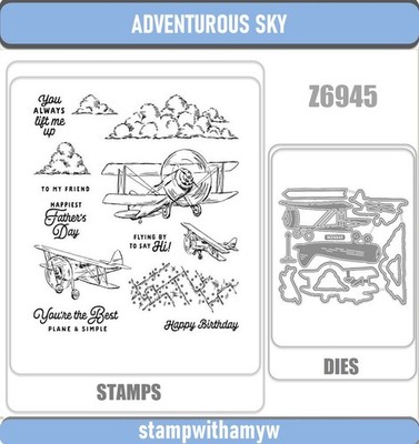 ADVENTUROUS SKY Cutting Dies and Stamps Scrapbook DIY Greeting Card Handmade