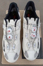SIDI SHOT 2 carbon Vent 44.5 EU / 10 US mens 3-bolt road shoes white 2023