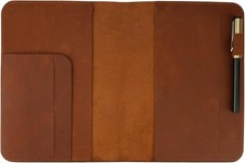 Leather Journal Cover  Notebook Medium A5  Refillable Cahier  Leather