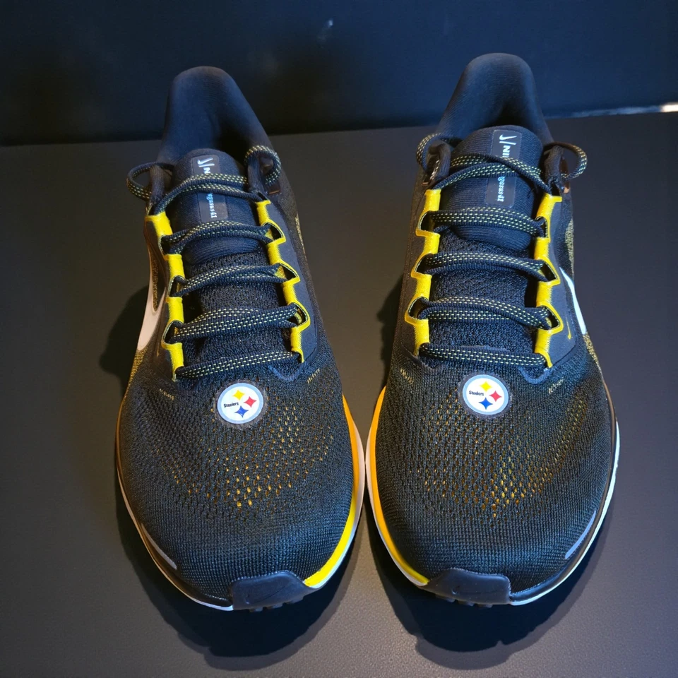 Nike Hombres Negro Amarillo Steelers Air Zoom Pegasus 41 Zapatos para Correr Talla 9 Foto 2 de 4
