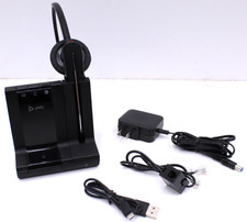 Plantronics Poly Savi 8240 Wireless Headset System w/ Base Power USB - Tested