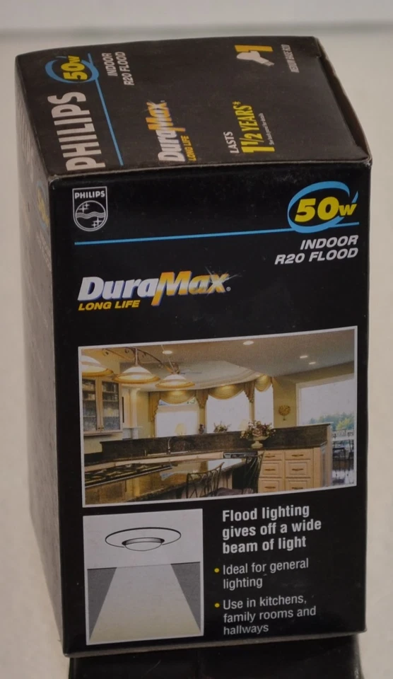 Philips Duramax Indoor Flood Lamp R20 50W 120V Bulb 385 Lumens 2500 Hours - Image 2 of 4
