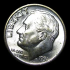 1951-D Roosevelt Dime Silver --- Gem BU+ FB Condition Coin --- #PP977