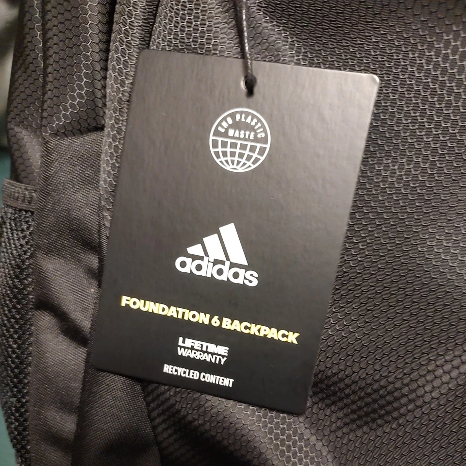 Adidas Foundation 6 Backpack - Black and White - New With Tags - Image 2 of 4