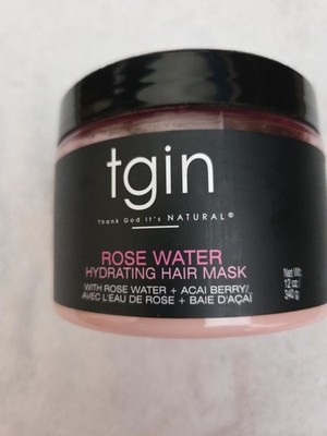 TGIN Thank God It's Natural Rose Water W/ Acai Berry Hydrating Hair Mask 12 Oz.