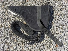Bareback Pad Horse size Microsuede w/Fleece & Cinch - Black