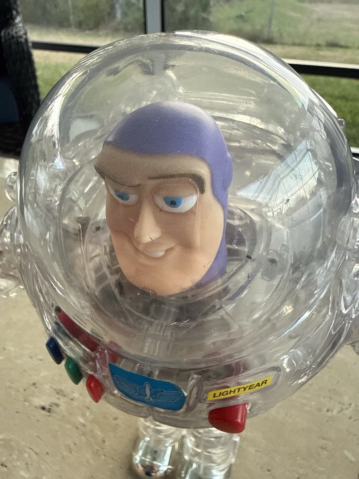 Thinkway Clear Buzz Lightyear Talking Figure Rare Disney Pixar Works Transparent - Image 2 of 4