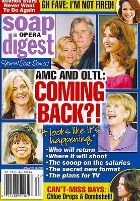 #ad Soap Opera Digest January 14 2013 All My Children One Life to Live Andrea Evans $20.00