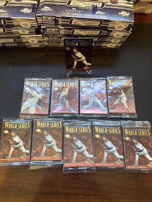 1997 Upper Deck World Series Factory Sealed 9 Pack Lot Maddux Petitte Jones