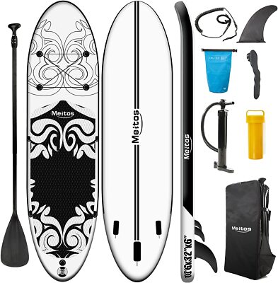 Meitos Stand Up Paddle Board, 10'.6''x32''x6'' Inflatable SUP,All-Round Paddle Boat