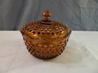 Fenton #3802 Cameo Opalescent Glass Hobnail Covered Candy Jar Dish Butter Bowl