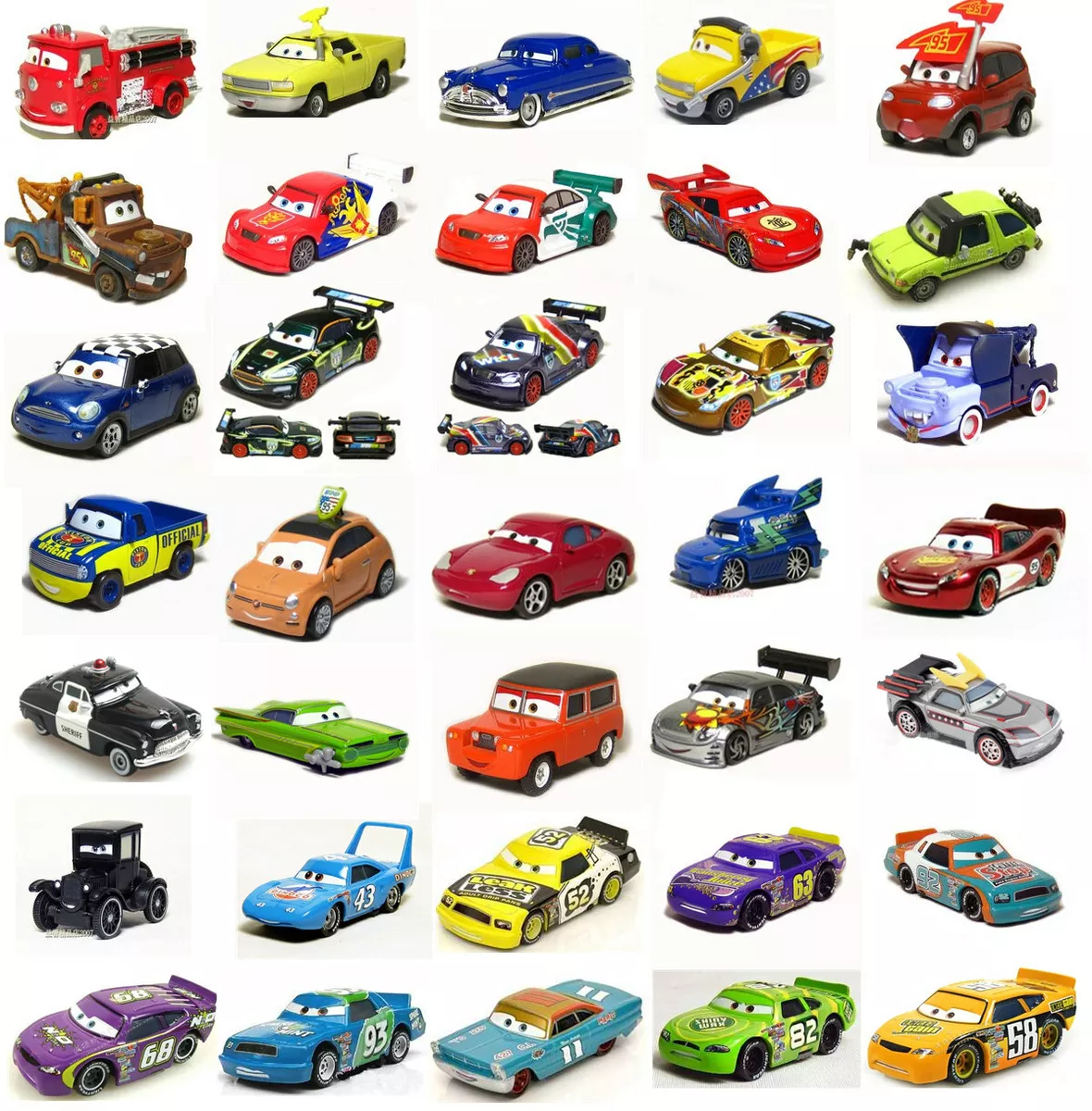 Disney pixar carros de brinquedo em metal fundido, diferentes