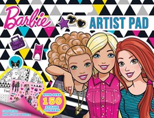 Barbie Artist Pad Giant Sticker and Colouring Activity Book Childrens Drawing