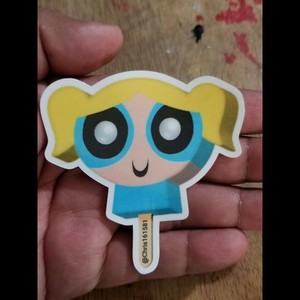 Powerpuff Girls Bubbles Ice Cream Bar Vinyl Sticker Size 3x2 Inches Ebay