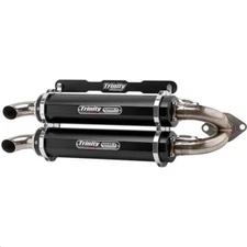 TRINITY RACING Stage 5 Dual Slip-Ons Black TR-4165S-BK