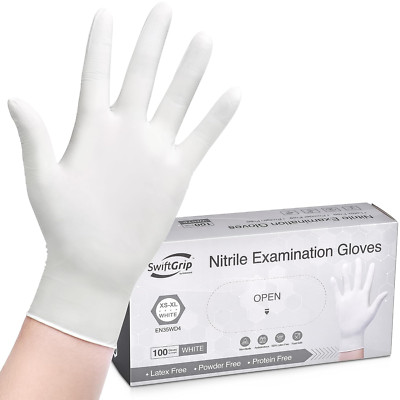 100 Medium Premium Disposable Gloves -Latex-Free, Food-Safe, Medical Grade