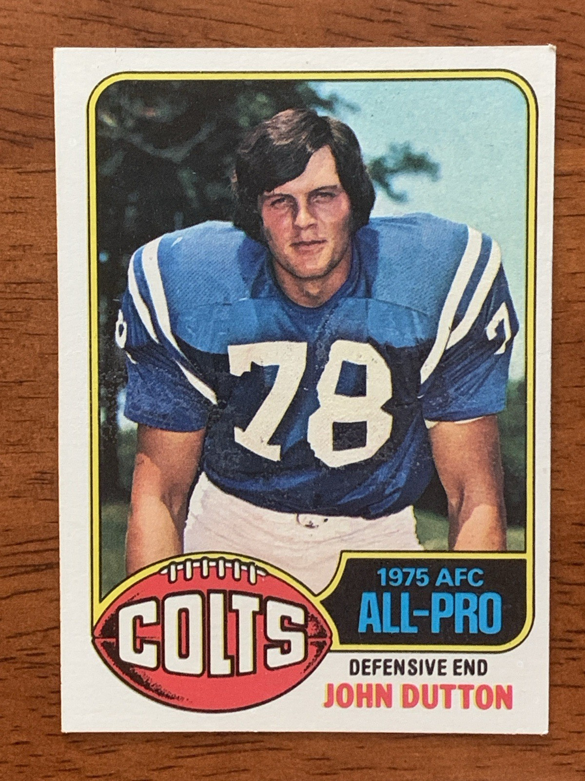 1976 Topps Football Card #130 All Pro - John Dutton, Baltimore Colts - Near Mint