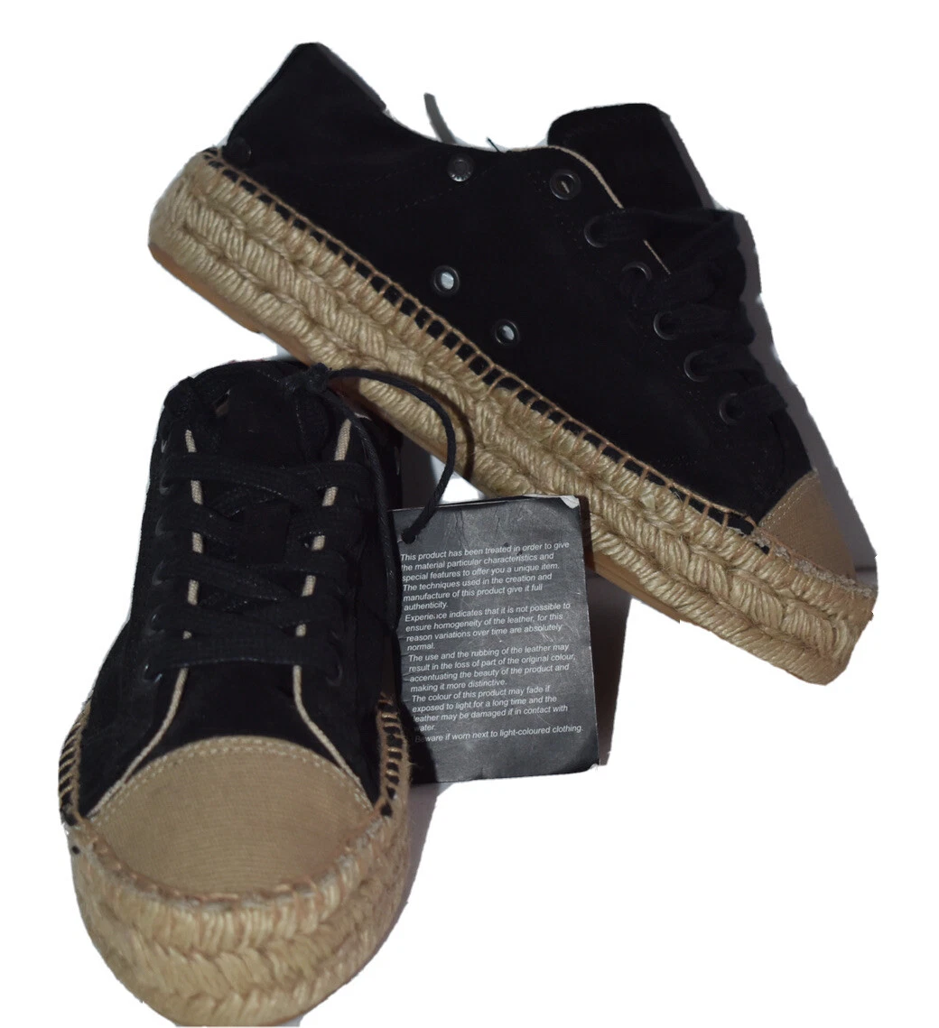 Diesel Women s Espadrille Black Sneakers Size 36 Size 6 Made In