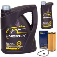 MotoröL Set Mannol Energy 5W-30 6 Liter + ÖLfilter FüR Mercedes A-Klasse W169