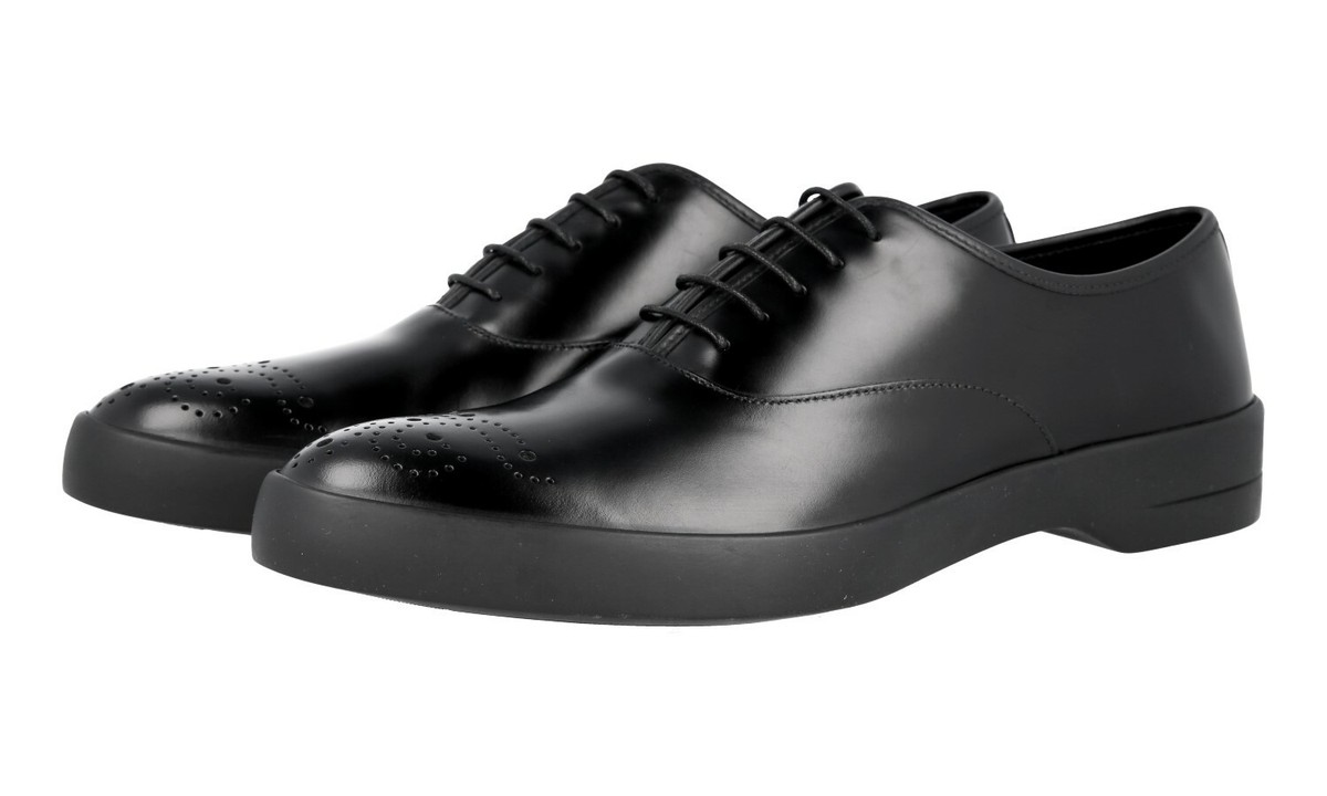 Beautiful Prada Oxfords PRADA Leather Oxford Dress Shoes Double Sole 2EG188 Black  main image 4