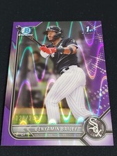 Benyamin Bailey 2022 Bowman Chrome Prospect 1st Purple RayWave Refractor 123/250