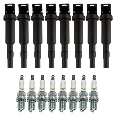 Bosch 8 Ignition Coil NGK 8 V-Power Spark Plug Kit For E65 Alpina B7 4.4 V8