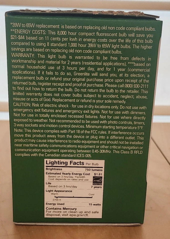 Greenlite 15W/ELXR30 High Heat R30 Reflector 2700K Soft White CFL Replaces 65W - Image 4 of 4