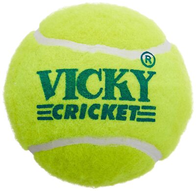 Premium Quality Vicky Tennis Cricket Ball, Pack of 6 (Yellow) US