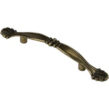 STG 5.5" Kitchen Cabinet Pull Handles (Zinc Alloy) w/ Screws, Brush Brass