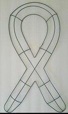 Breast Cancer Awareness-Shaped Wire Frame for Wreath 20" x 11" by Floral Garden