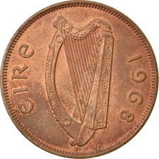#864771 M&uuml;nze, IRELAND REPUBLIC, Penny, 1968, UNZ, Bronze, KM:11