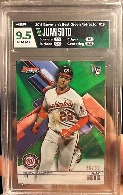 2018 Bowman Best Juan Soto Green Rookie RC Refractor #/99 2018 Bowman Best Juan Soto Green Rookie RC Refractor #/99