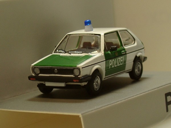 "Pcx Vw Golf I \"Polizei\", 1980, GrüN-Weiß - 871178 - 1:87"-image