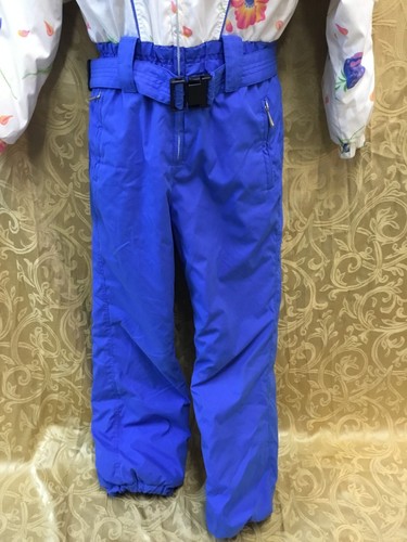 Obermeyer Ski Suit floral blue Snowsuit Juniors 12 full zip hood belt small lady - Picture 7 of 14